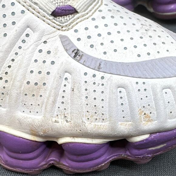Nike Shox TLX Running Sneakers Sz 7.5 White Purple Athletic Shoe Streetwear READ - Picture 15 of 16